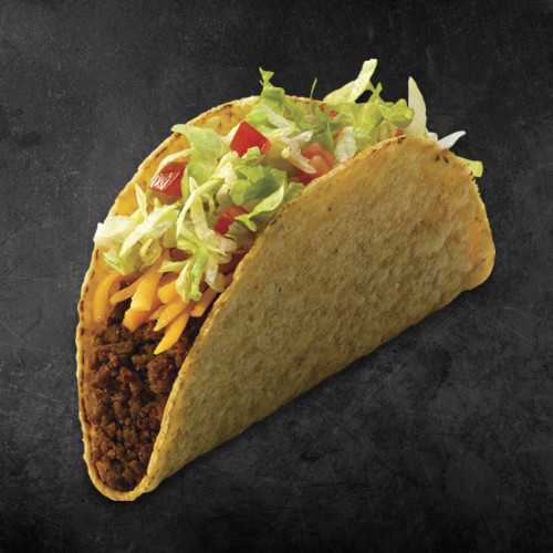 TacoTime Beef Taco on a dark background
